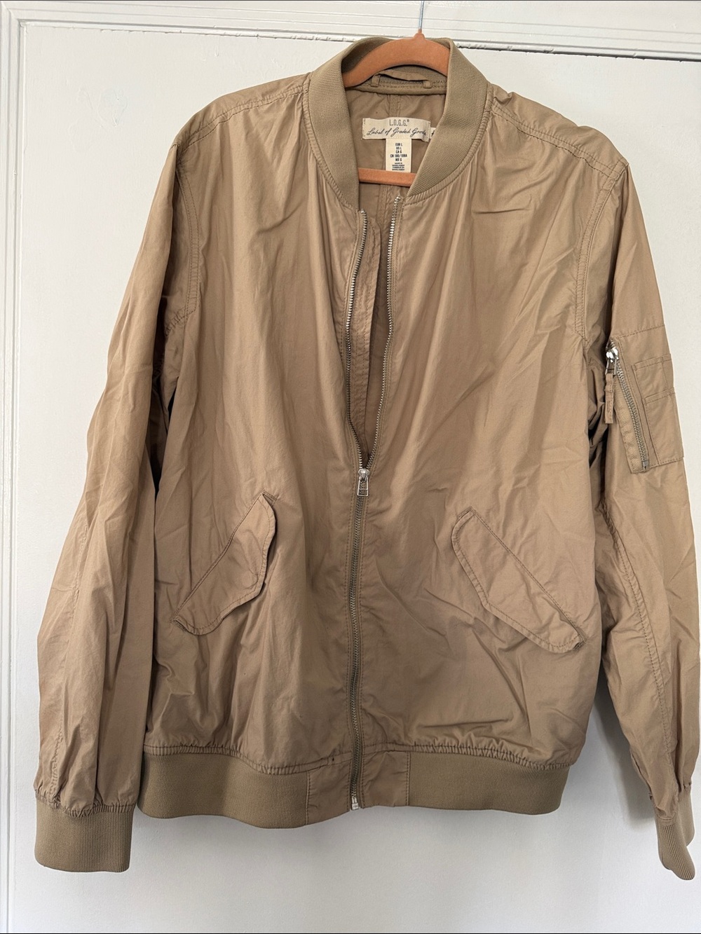 H&M Tan Lightweight Bomber Jacket
